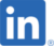 Linkedin logo In letters in white on a blue background