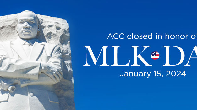 1/15 | ACC closes in observance of Martin Luther King Jr. Day