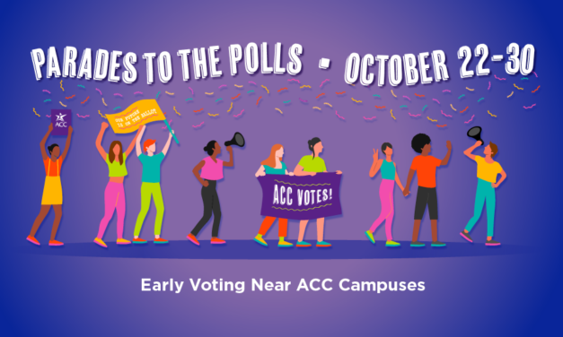 Get Involved with ACC Votes! College hosts special Parades to the Polls