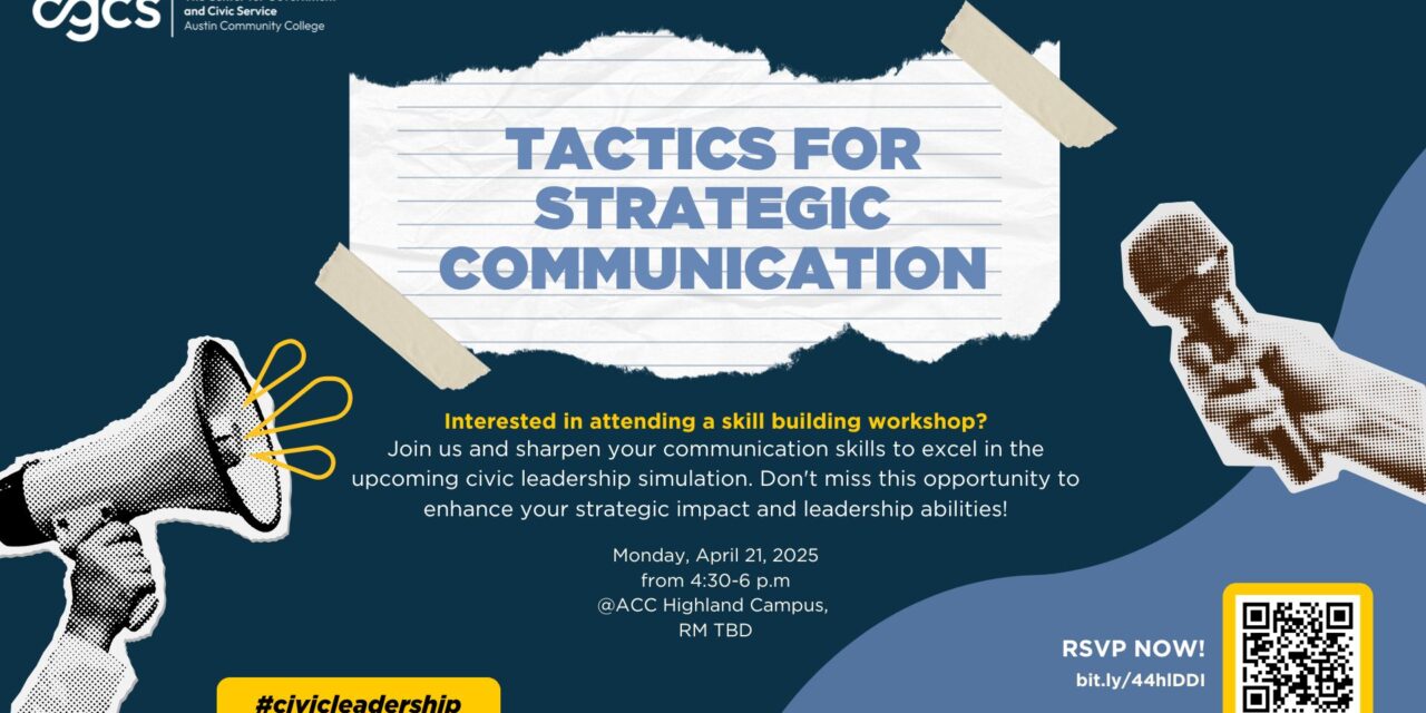 Students Invited to Learn Tactics for Strategic Communication