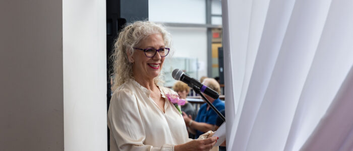 Victoria Taylor announces the start of the Fashion Show