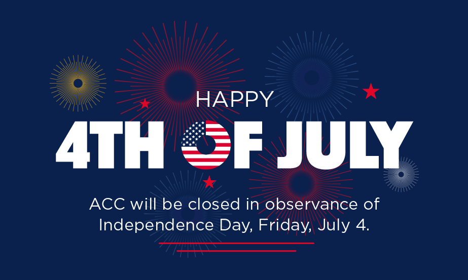ACC closed in observance of Independence Day Friday, 7/4