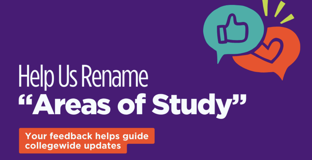 Have a Say in Renaming ACC’s Areas of Study