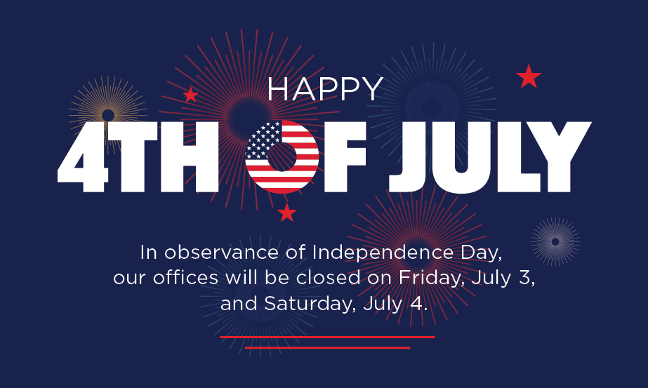 ACC closed in observance of Independence Day Friday, 7/3 and Saturday 7/4