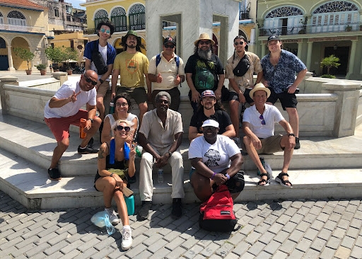 ACC International Programs students pose for a group shot while studying abroad.