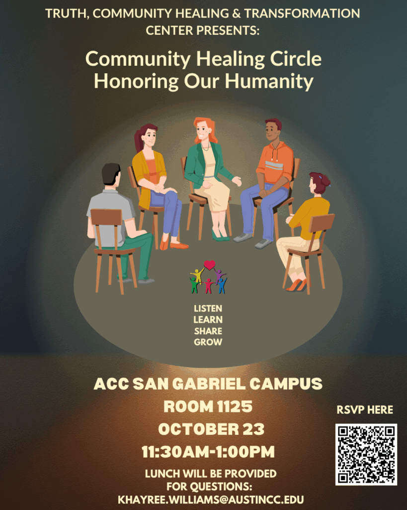 Past Events | Truth, Community Healing \u0026 Transformation Center | Austin  Community College District, image size:819x1024